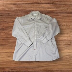 CREMIEUX Men's Striped Dress Shirt 16.5 33 Pima‎ Cotton Non-iron Business Casual